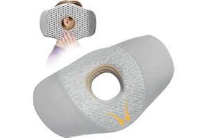 anzhixiu Ear Piercing Pillow for Side Sleepers with Ear Hole for CNH, Ear Pain Relief and Pressure Sores, Memory Foam Contoured Design Side Sleeping Pillow, Breathable Cotton Blend(Charcoal Grey)