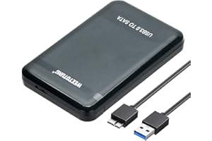 WEETOTUNG 2.5 inch SSD HDD External Hard Drive Enclosure USB 3.0 to SATA Adapter Tool Free Hard Drive Support SATA I/III 7mm 9.5mm with UASP for Seagate Xbox Playstation Toshiba WD (Black)