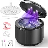 Ultrasonic Retainer Cleaner Machine, 45kHz Dental Cleaning Pod, 200ML | Deep Cleaning for Dentures, Mouth Guards, Night Guards, Aligners, Toothbrush Heads, Jewelry, Dental Appliances, Digital Timer
