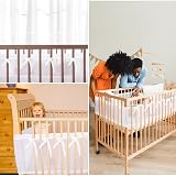 Sour Lemon Breathable Mesh Liner for Cot Beds 2 PCS Baby Crib Surrounds view 7