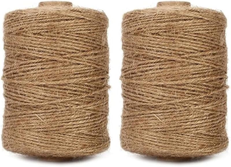 tenn well 1000 ft Jute Twine 3 Ply 1.82mm Brown Garden Craft Gift Wrapping