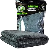 ExoForma Mega Car Drying Towel - Holds Up to 9 lbs, No Streaks, Scratches, or Water Spots | 1200 GSM Microfiber Double Twist Pile & Edgeless Design, 1 Quick & Effortless Dry - 24” x 36”