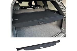 BORDAN Cargo Cover for 2022-2024 Jeep Grand Cherokee 2 Row/4XE, Not for Grand Cherokee 3 Row/WK, Rear Shade Retractable Cargo Cover, Security Privacy Luggage Shield (Black)