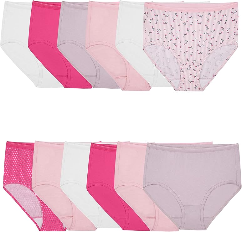 Fruit of the Loom Women's Tag Free Cotton Brief Panties (Regular & Plus Size) at Amazon Womenâs 