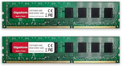 Amazon Gigastone デスクトップpc用メモリ Ddr3 1600mhz 16gb 8gbx2枚 Pc3 Cl11 1 5v Udimm 240 Pin Unbuffered Non Ecc Memory Module Ram Upgrade 永久保証 Gigastone メモリ 通販