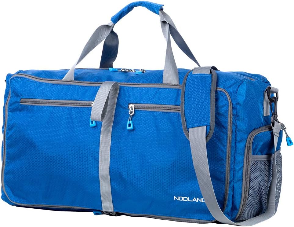 NODLAND Packable Travel Duffle Bag 50L Light Weight Foldable Duffel Bag