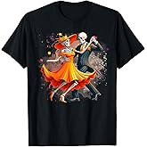 Dia De Los Muertos Skeletons Dancing Mexican Sugar Skull T-Shirt