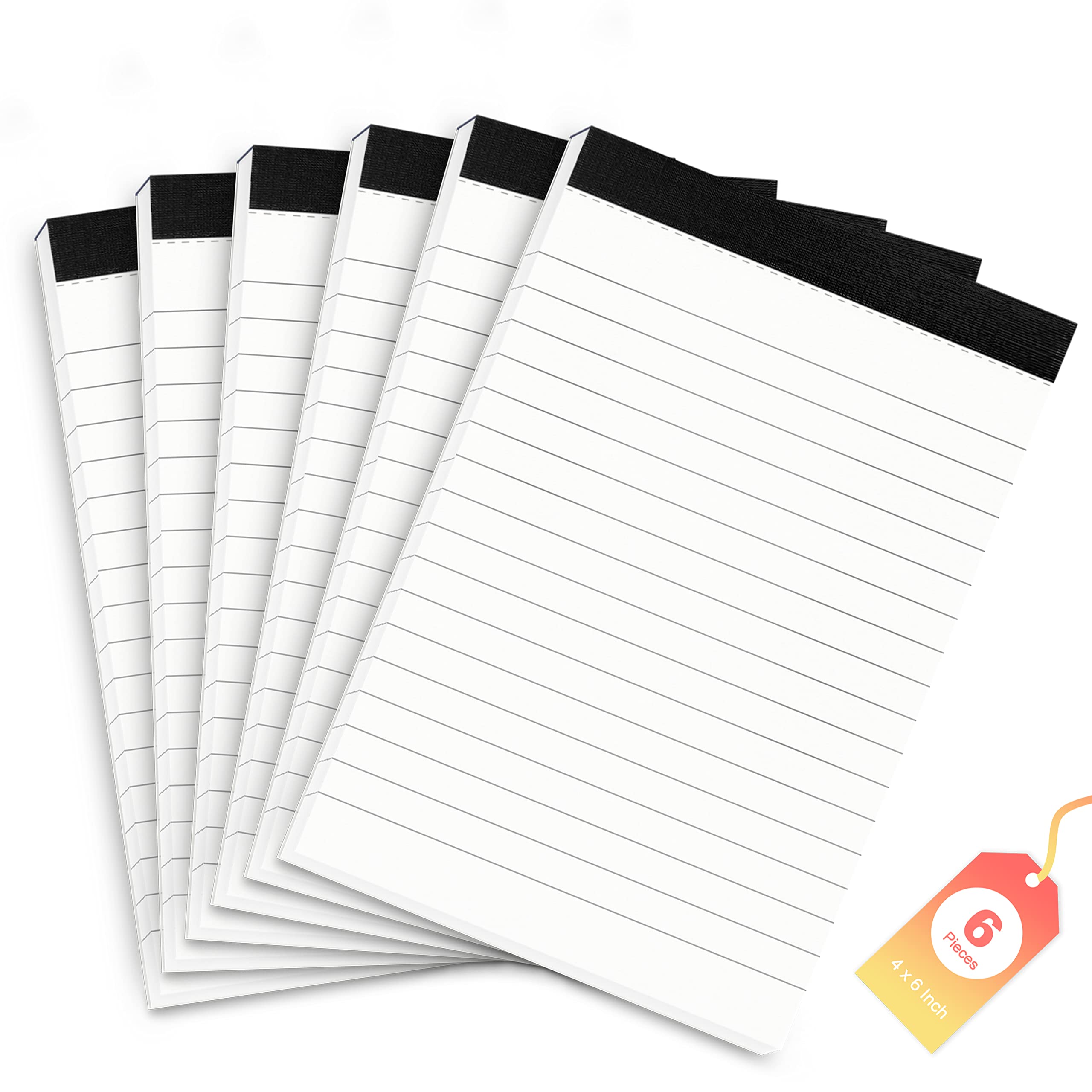 A6 Small Notepads for Office 6 Pack 4 x 6 In Pocket Note Pad for Reminders and Notes Writing Pads of Work Memo Pads Lined Paper for Home Note Pads for Household To Do List Scratch Pads 30 Sheets Each