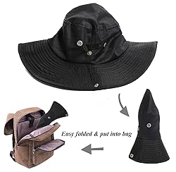 Foldable-Bucket-Hats with String Wide-Brim