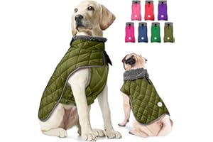 Fragralley Dog Winter Coat, Waterproof Windproof Reflective Fleece Jacket with Harness Hole, Warm Snow Vest for Small Medium Large Dogs​, Ideal Gifts