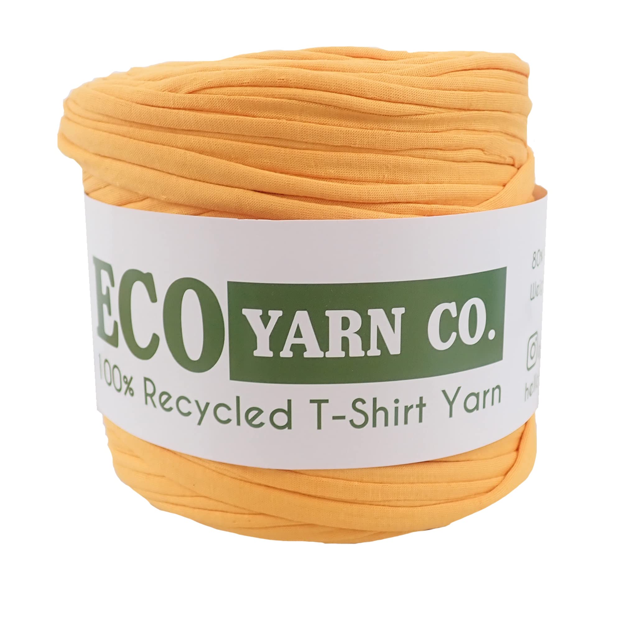 Eco Yarn Co Recycled Cotton T-Shirt Yarn, Orange, 700g (120m) Bobbin