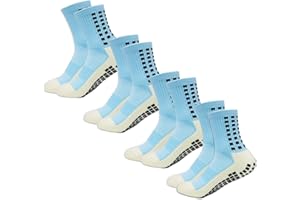 Yufree 4 Pairs Mens Grip Soccer Socks Non Slip Grippy Women Socks for Football Basketball Sports