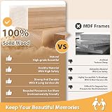 EGOFINE 7x5 Photo Frames Set of 3 White Solid Wood 4x6 Matting view 2