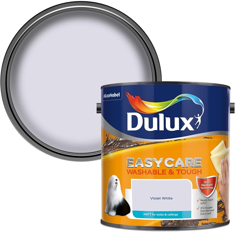 Dulux Easycare Washable & Tough Matt Emulsion Violet White 2.5L