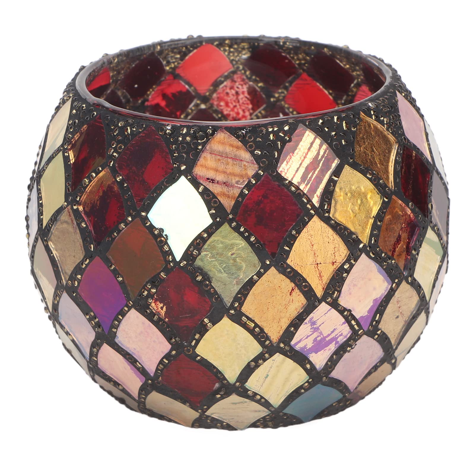 Tea Light Holder, Scented Candle Holder , Mosaic Glass Tea Light Holder , Tealight Candle Holder, Mosaic Glass Tea Light Holder Romantic Decorative Red Handmade Cracked Scented Candle Holder, mos