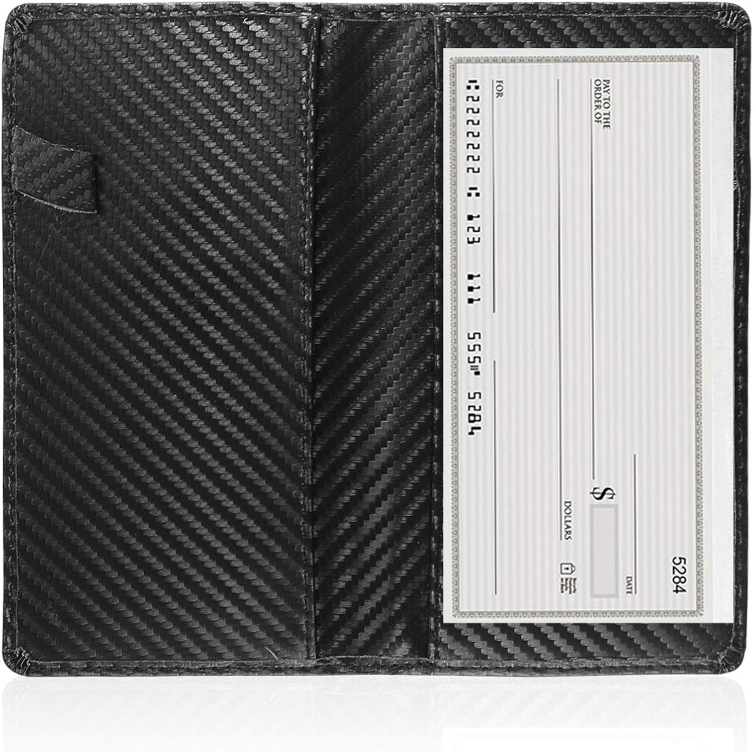 Leather Checkbook Cover Holder with Free Divider-Right and Left Handed Design Checkbook Cover case for Men&Women at  Women’s Clothing store