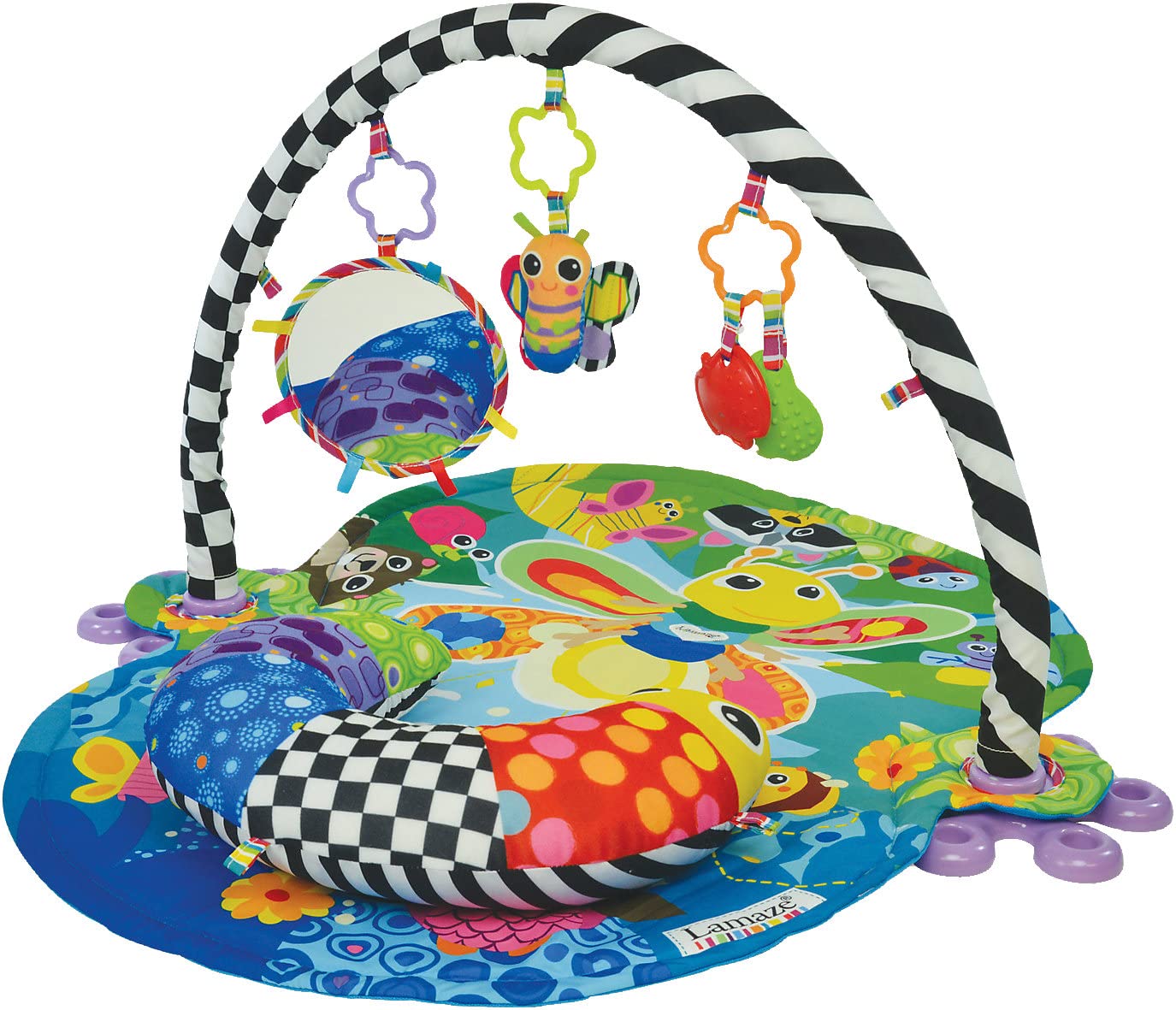 LAMAZE Freddie The Firefly Baby Activity Play Mat | 3-in-1 Baby Gym With 3 Sensory Toys For Babies | Newborn Toy For Sensory Play