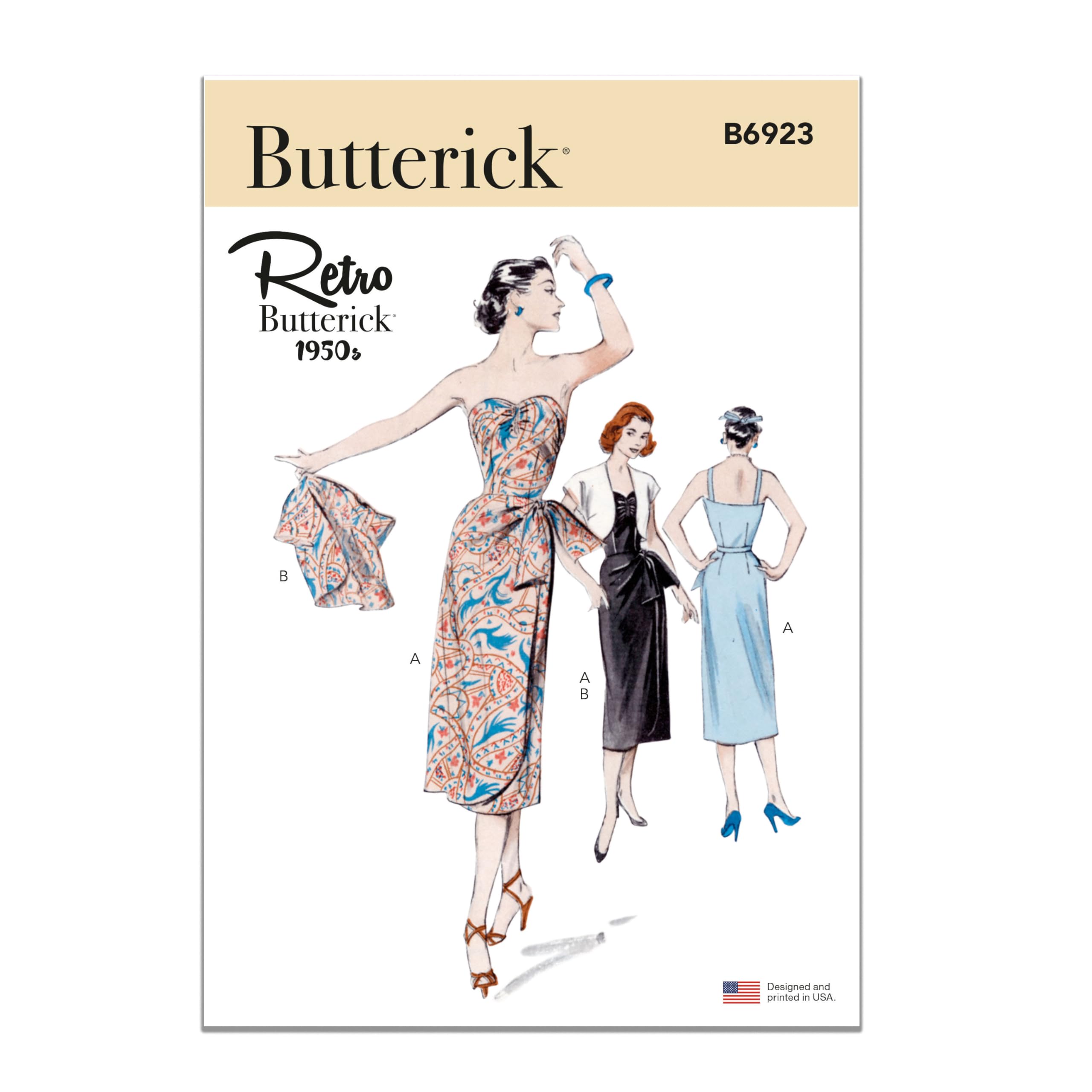 Butterick B6923A5 Misses' Dress and Bolero Jacket A5(6-8-10-12-14)