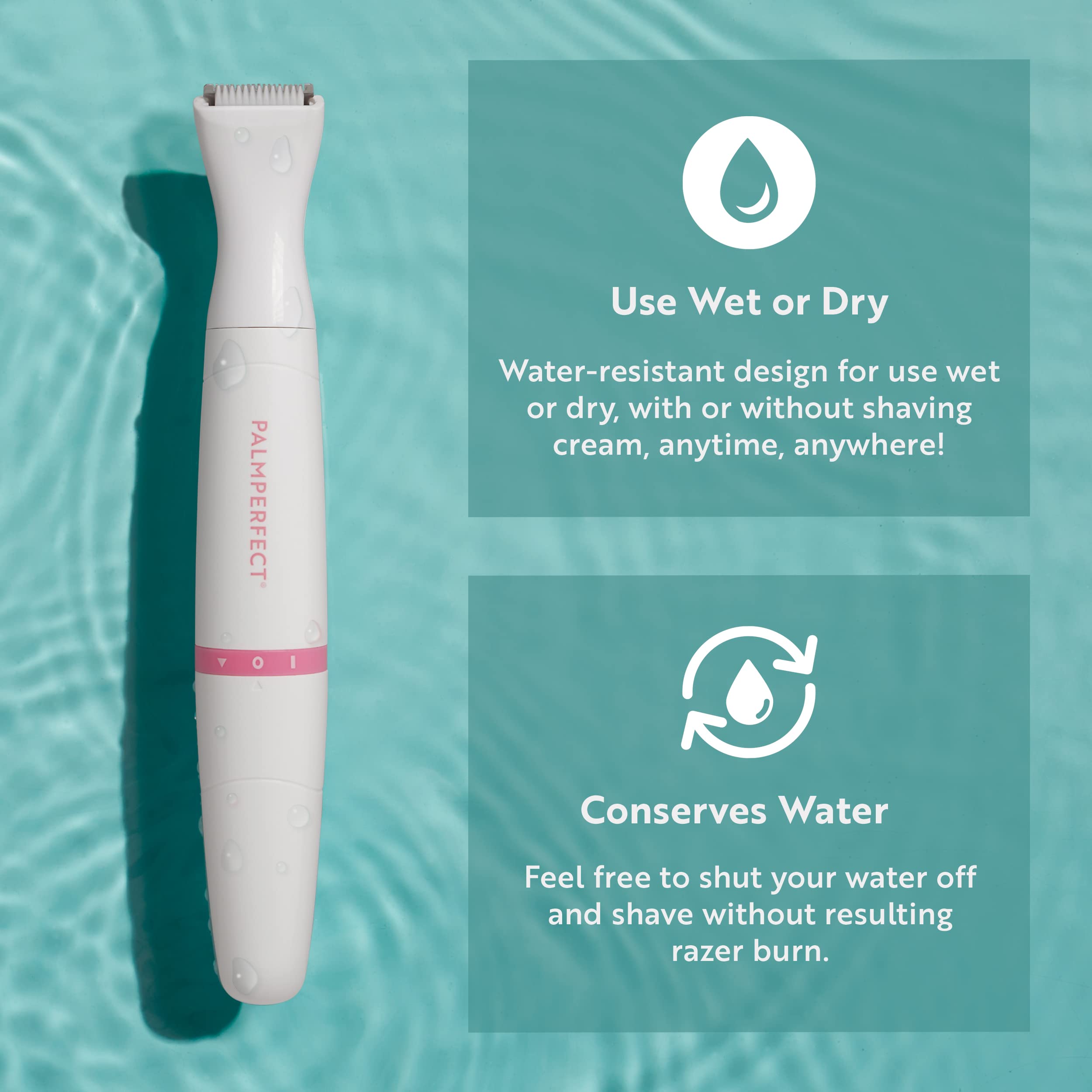Womens Body Hair Trimmer, Bikini Trimmer for Women Pubic Hair Grooming, Smooth Glide Electric Razors Women, Electric Female Shaver for Legs Arms Underarms, Easy to Use Trimmers for Ladies Anywhere