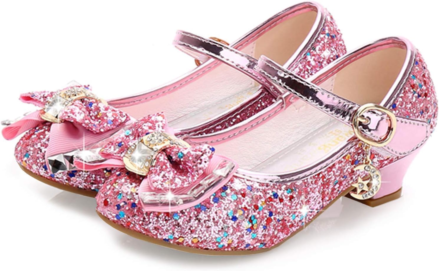 Flower Girls Dress Wedding Party Bridesmaids Heel Mary Jane Princess Shoes