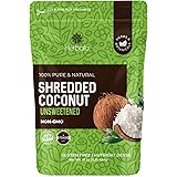 Shredded Coconut Unsweetened, 1 lb. Unsweetened Coconut Flakes, Dried Coconut Shavings, Dry Coconut Shredded, Flaked Coconut 