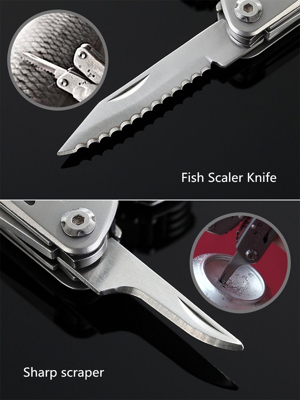 Bogo Arty 13-in-1 Folding Multi Function Plier Kits Stainless Steel Knife Tool with Screwdriver Set