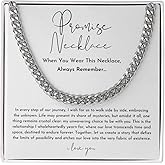 Promise Necklace For Him, Personalized Sentimental Meaningful Gifts For Boyfriend, Cool Boyfriend Necklace, To My Man Necklaces Gift, Silver Gold Cuban Link Chain For Men, Drummers Birthday Christmas