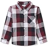 Boys Flannel Shirt Toddler Buffalo Plaid Shirt Long Sleeve Button Down Shirts Kids Casual Tops