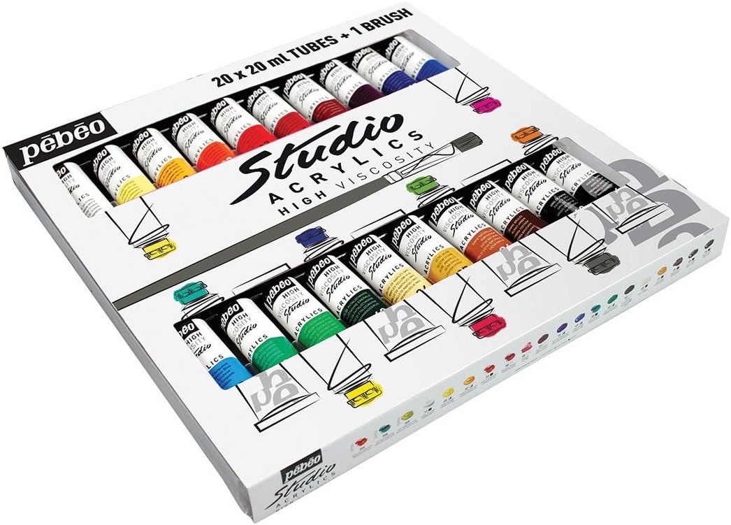 PEBEO Studio Acrylic 20 x 20 ml, APS833421, Multicolor, 400 ml (Pack of 1) - Image 5