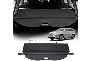 Powerty Cargo Cover for 2014-2019 Toyota Highlander Accessories, Trunk Cover Retractable Trunk Shielding Shade Cargo Luggage Cover No Gap
