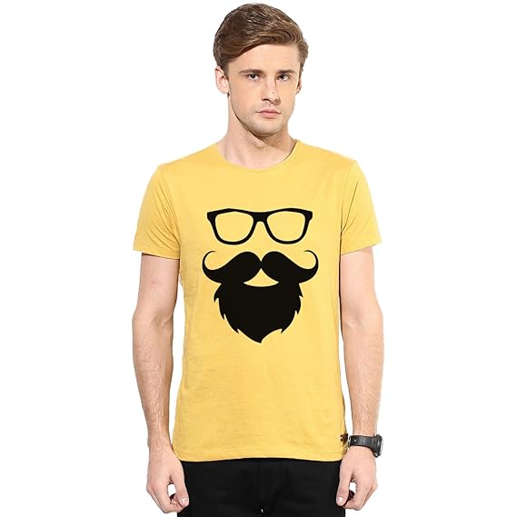 Buy T Shirt Swag Beard And Glasses Cool Desi Logo Face Printed