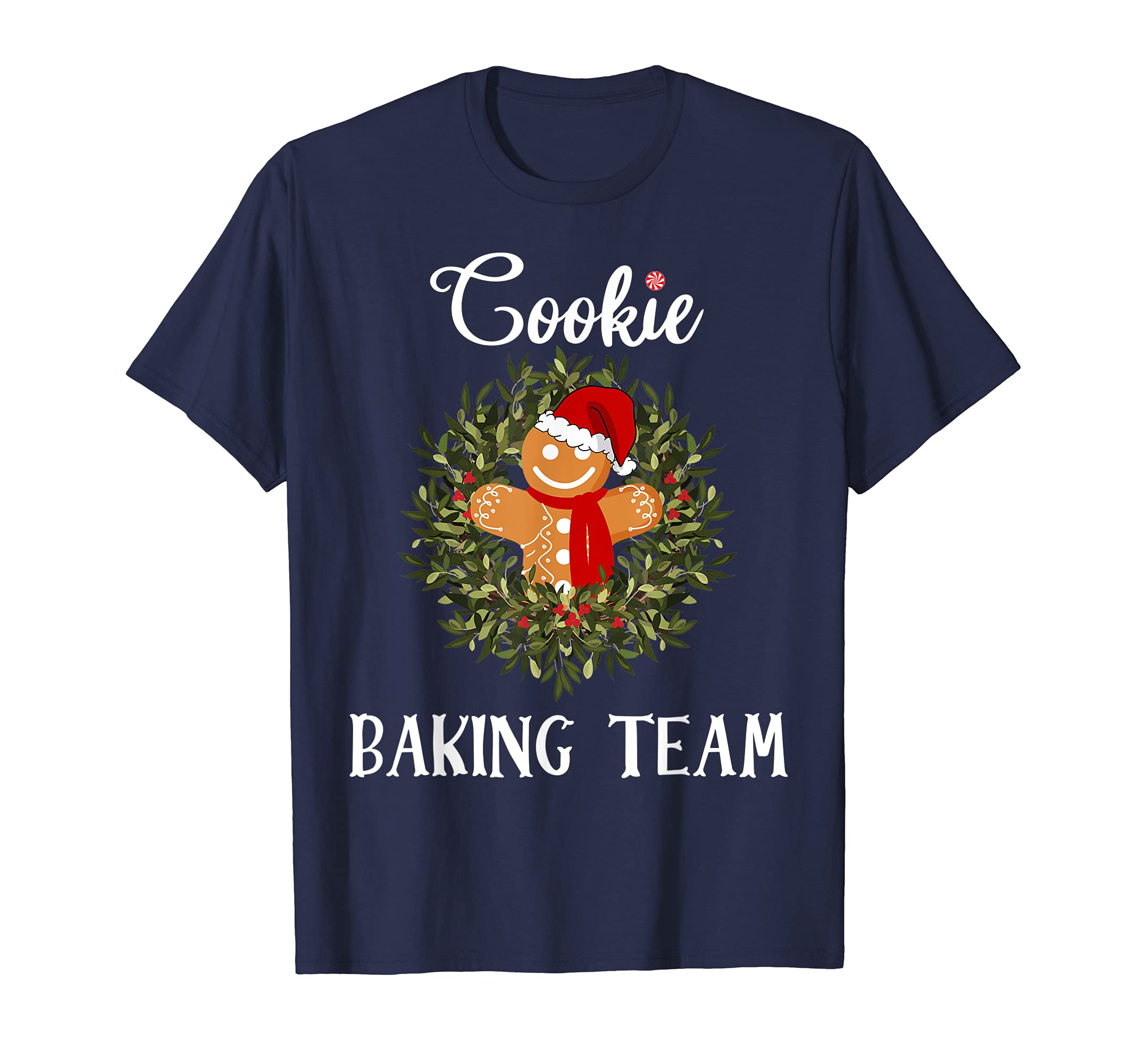 Funny Santa Gingerbread Cookie Baking Team Xmas Cookie Lover T-Shirt