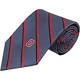 Donegal Bay Officially Licensed NCAA Adult Silk Charcoal Stripe Necktie