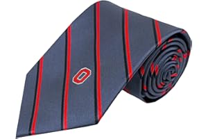 Donegal Bay Officially Licensed NCAA Adult Silk Charcoal Stripe Necktie