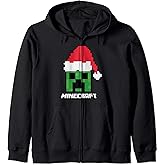 Minecraft Weihnachts Pullover | Creeper Mit Santa Hut Design