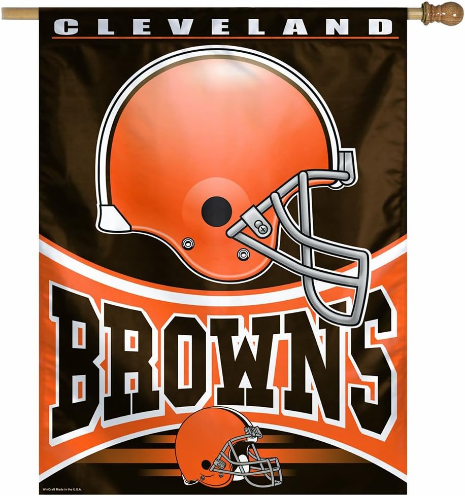 NFL Cleveland Browns 27/37Inch Vertical Flag Sports Fan
