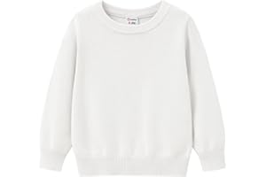 PATPAT Baby Girls Boys Newborn Sweater Crewneck Pull Over Knit Solid Long Sleeve Fall Winter Clothes