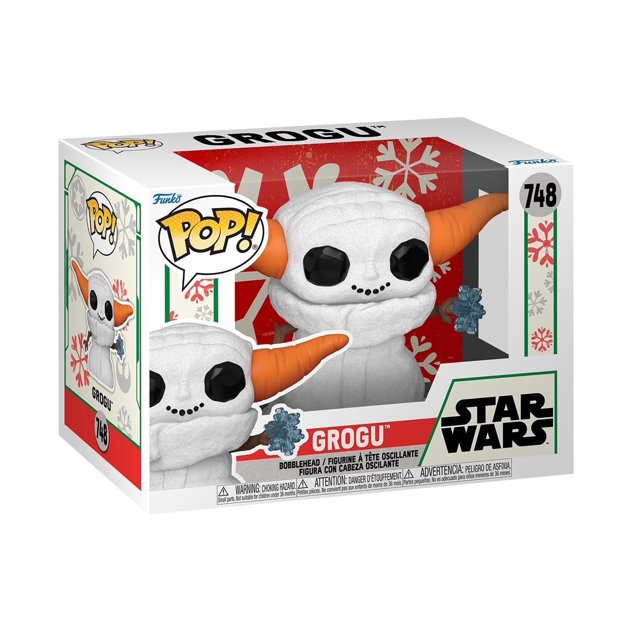 Funko Pop! Star Wars: Mando Holiday - Grogu (the Child, Baby Yoda) SNWMN - the Mandalorian - Collectable Vinyl Figure - Gift Idea - Official Merchandise - Toys for Kids & Adults - TV Fans