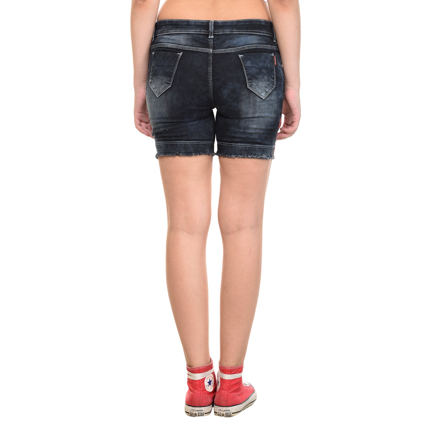 fourgee womens denim shorts (cloud wash)
