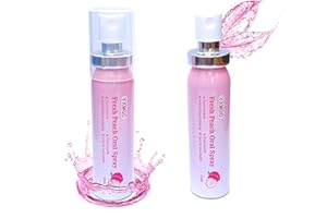 Peach Mint Fresh Breath Oral Spray - Alcohol-Free, 0.5 fl.oz Portable Breath Freshener with 5000 Mesh Micro-Mist for Kids & A