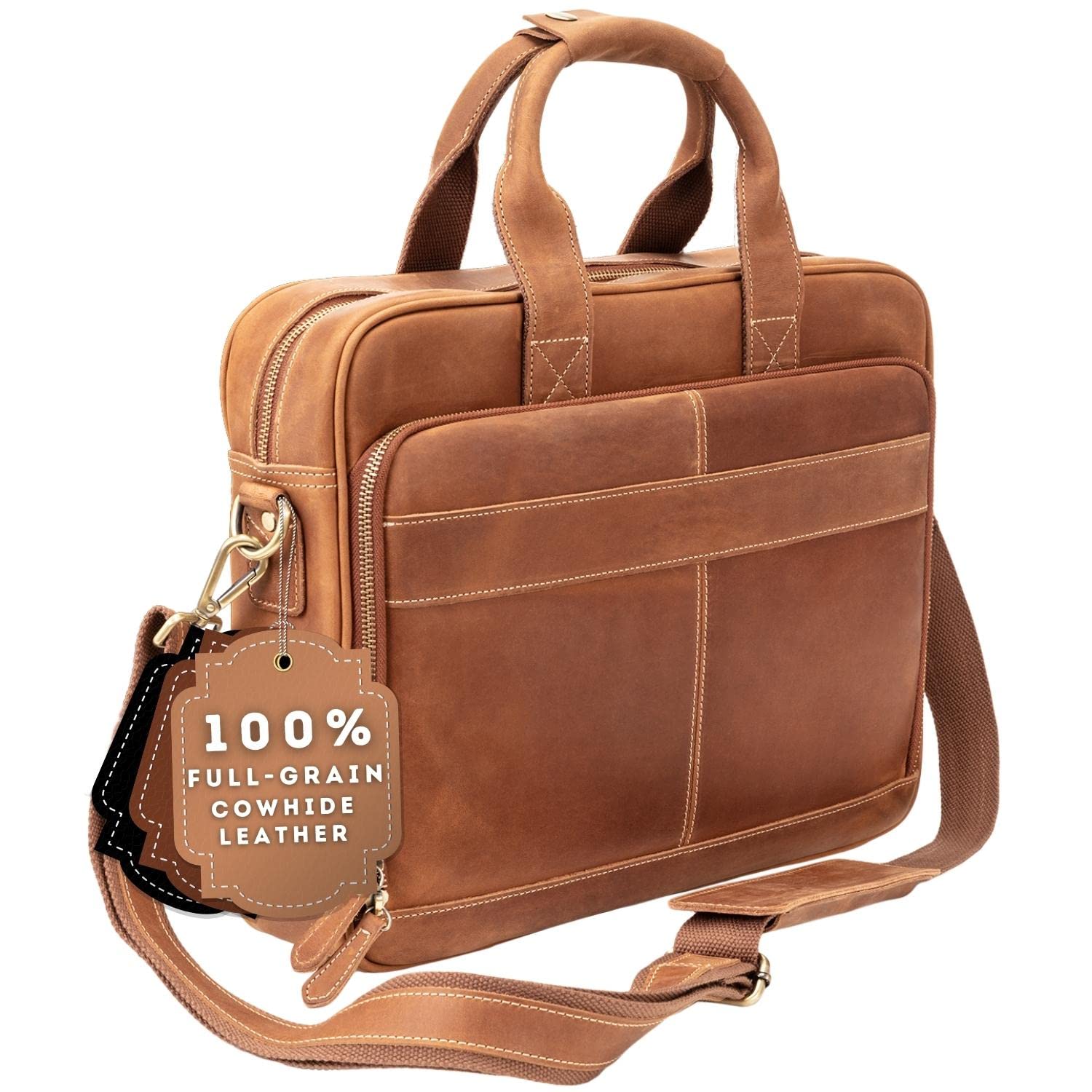 Mua Leather Briefcases For Men Soft, Full Grain Leather Lasts a