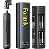 Fanttik S2 Pro Max Electric Screwdriver, Cordless Screwdriver Set, 7 Torque Settings, 0.5 to 6N.m, 16 Magnetic Bits, 1/4''Hex Shank, with Separate 90° Angle Adapter for Tight Space and Household DIY