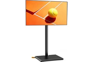 TVON Swivel Floor TV Stand with Mount for Most 32-60 Inch TVs up to 88 lbs, Height Adjustable TV Floor Stand Mount with Wood Base, Tall TV Stand for Bedroom, Corner & Living Room, Max VESA 400x400mm