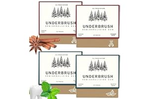 GENERIC Underbrush Remineralizing Chewing Gum 2025 New Organic Natural Mastic Mint Gum Sugar Free Freshen Breath for Teeth Health Enamel Care (4 Boxes, Mixed Pack) (4 Box, Mixed)