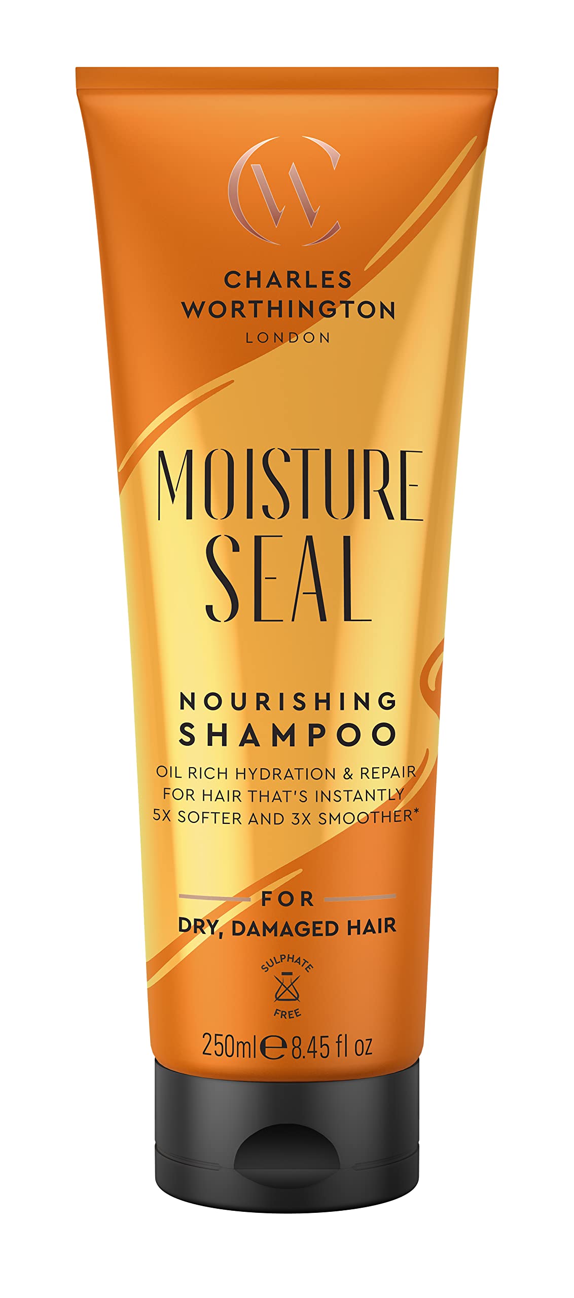 Charles Worthington Moisture Seal Nourishing Shampoo, Coconut, Argan and Macadamia Oils, Salon Shampoo for Deep Moisture, 250 ml — image 1