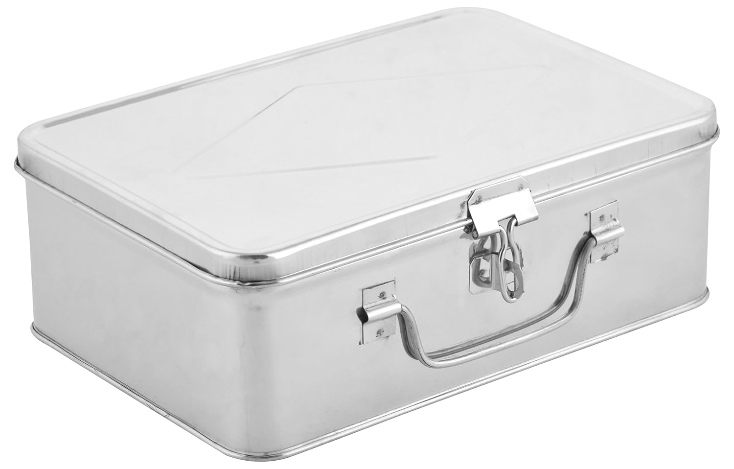 Vijay Impex Stainless Steel Bank Locker Box / Cash Box / Jewellery Box Rectangle (20.5 X 14 X