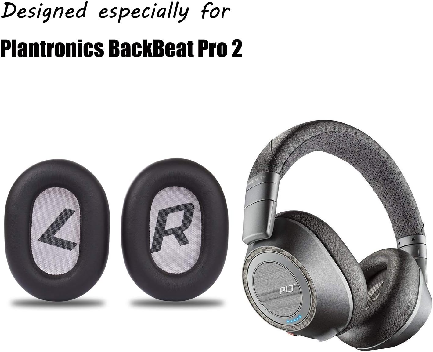 Yizhet 1 Pair Replacement Earpads compatible with Plantronics Backbeat Pro 2 Bluetooth Wireless Headphone - Image 5