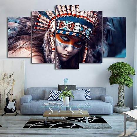 Himfl Imprimir En Lienzo Indios Nativos Americanos Nina Imagen 5