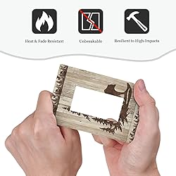 Rustic Wood Bear Forest 1 Gang Rocker Light Switch
