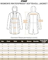 33,000ft Women’s Softshell Jacket Hooded Waterproof Windbreaker Blue 2XL view 3